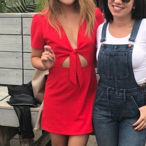 Kimchi Blue / red front tie dress